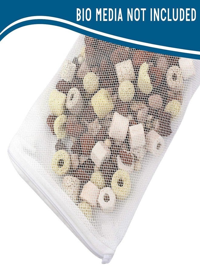 VAYINATO® Filter Media Bags 10 PCS (White) Aquarium Mesh Nylon Filter Media Net Bags with Zipper for Pellet Carbon, Ammonia Remover, Ceramic Rings, Bio Balls (500G) by Petzlifeworld - Image 4